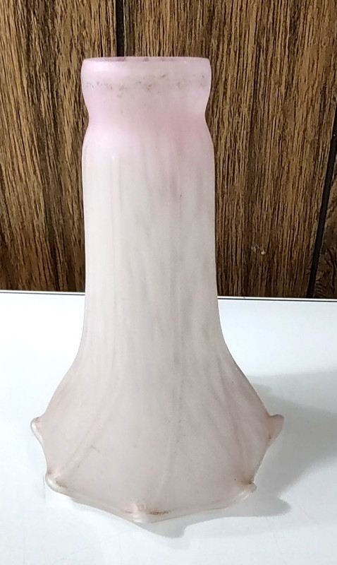 Vintage Pink And White Glass Lily Replacement Lamp Shade #1