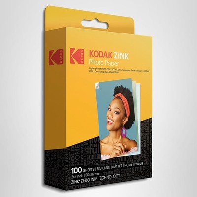 KODAK ZINK PHOTO PAPER 2 X 3'' 100 SHEETS BRAND NEW RODZ2X3100