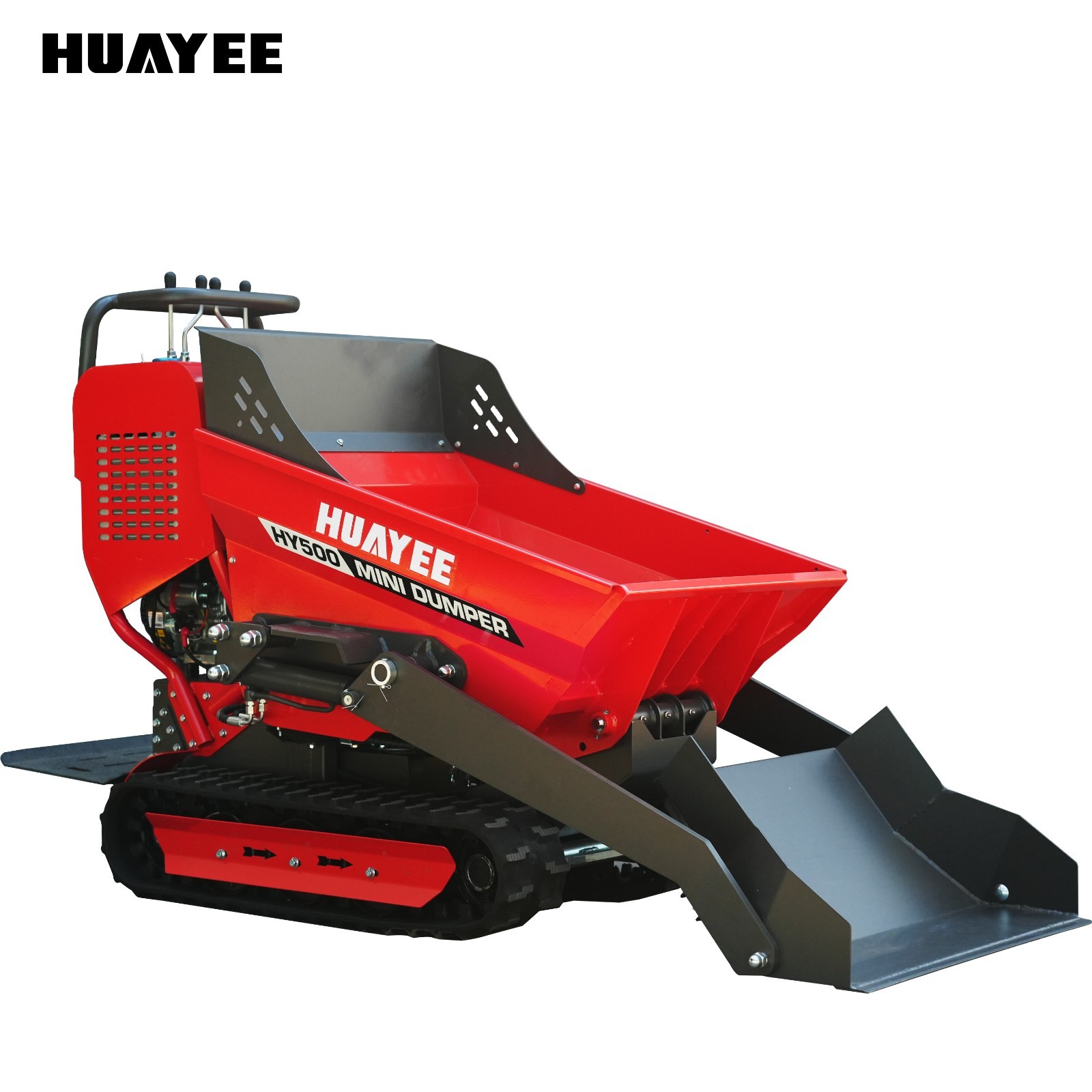 HUAYEE HY500 1100 lbs Self-Loading Mini Tracked Dumper 6.5HP B&S Engine