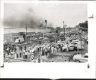 1961 Chicago Cicero Fire Crowd Smoke Emergency Vehicles Photo 8X10 — photo 1