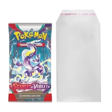 100PC Self Sealing Clear Protective Sleeves For Pokemon Sleeved Booster Pack 
