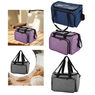Stricktasche Häkeltasche Schultertasche mit Innenteiler groß tragbar