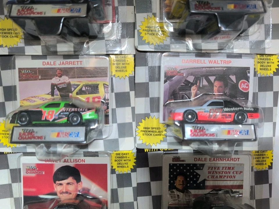1992 Racing Champions NASCAR Diecast Stock Cars w/card and stand LOT OF 12 - Image 4 of 4