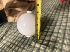Antique Vintage White Milk Glass Globe Ball Weathervane Lightning Rod Ball Globe