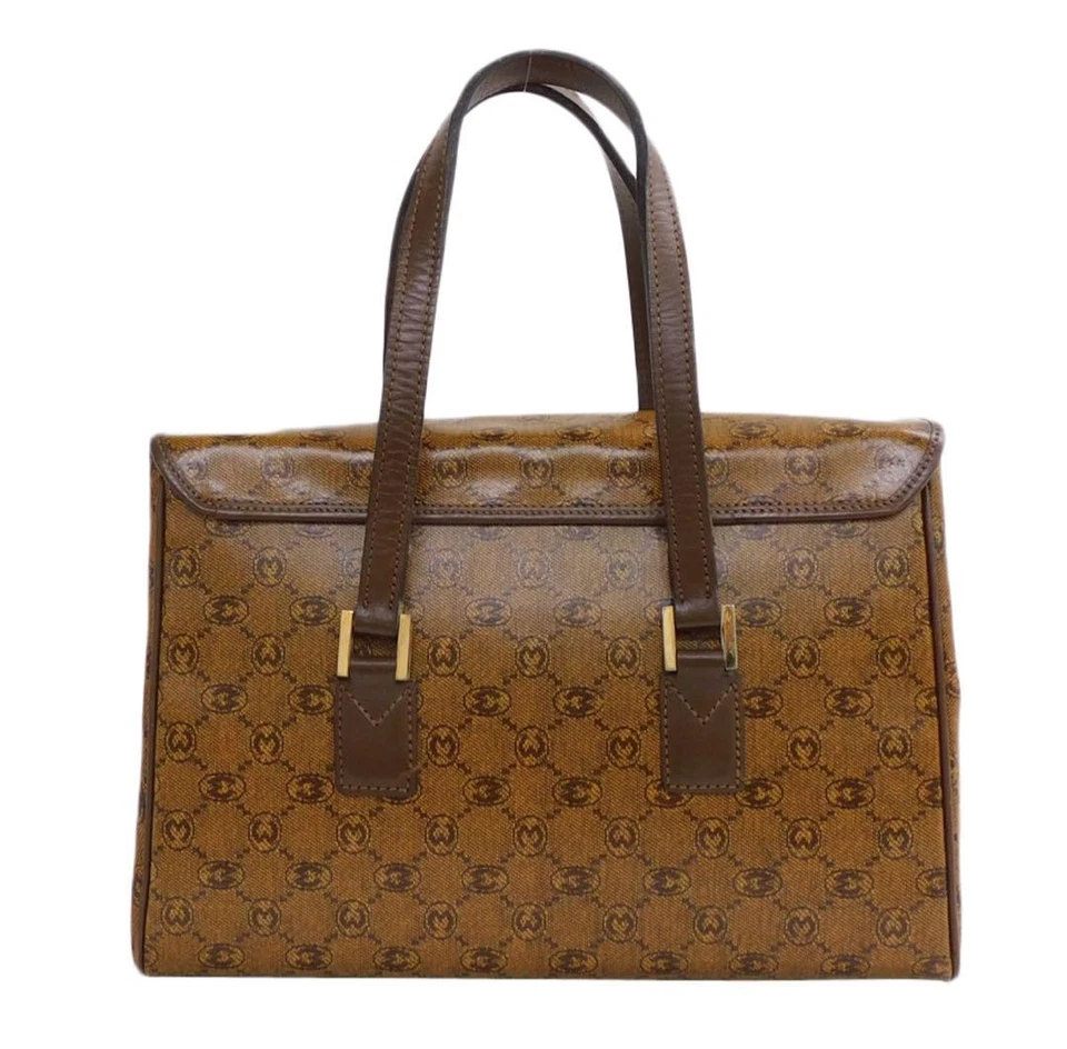 MORABITO Bolso de Mano Bolso con Asa Superior PVC Cuero Marrón Beige Damas Talla 22×29.5cm Foto 3 de 4