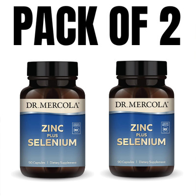 Dr. Mercola Zinc Plus Selenium Mineral Supplement   90 Capsules (Pack of 2)