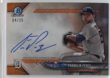 2018 Bowman Chrome Prime Signatures Orange Refractor /25 Franklin Perez Auto 7eo