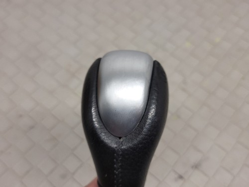 03-11 Saab 9-3 C6 CORVETTE Auto Shifter Shift Knob Black Leather Silver OEM - Foto 5 di 8