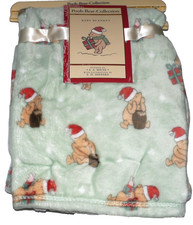 NEW Pooh Bear Collection Winnie The Pooh 30"x40" Baby Blanket CHRISTMAS