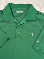 Nike Golf Fit Dry Polo Shirt Men Small Green Disney Logo Swoosh Performance