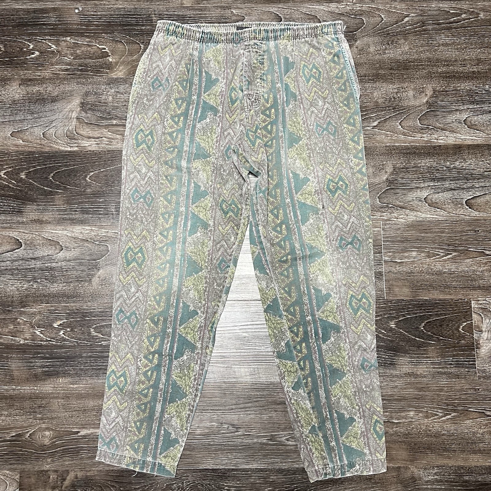 Vintage Gotcha Surf Pants Mens 32x31 Green Parachute Muscle Jams Hammer Fit 35