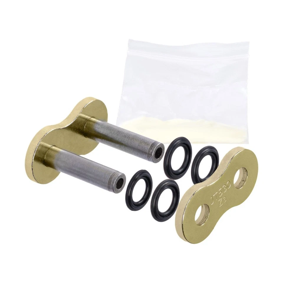 Cadena JT Z3 X-Ring oro y plata 530-106 Kawasaki KH500 A1,H1,D,E,F 1973 - 1976 Foto 3 de 4