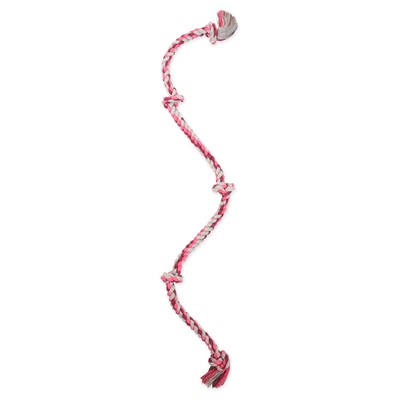 Mammoth 5 Knot Tug Rope Dog Toy Flossy Chews Cottonblend Super XL 72'' Assorted