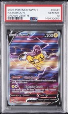 2023 POKEMON SWORD & SHIELD CROWN ZENITH #GG41 FULL ART/RAIKOU V PSA 10