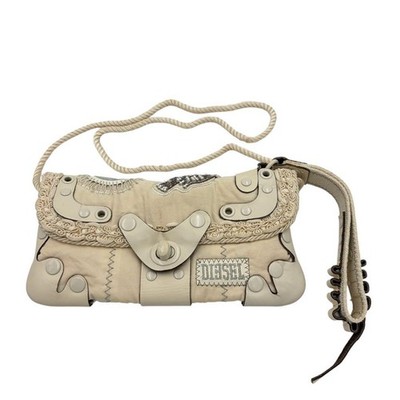 DIESEL Archive Y2K Shoulder Bag Off White Vintage Style Auth | eBay