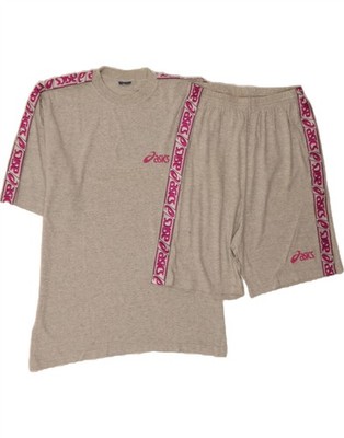 Asics Damen Graphic 2-teiliges Set UK 20 2XL grau Baumwolle BK07