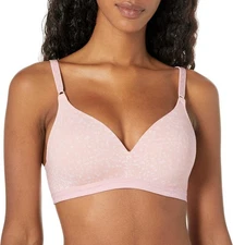 Warner's Women's Cloud 9 Super Soft Wireless Lightly 38C, Blush Petals Print 