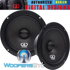 PAIR 100 WATTS RMS 200 MAX 6.5" VOICE OPTIMIZED PRO AUDIO MIDRANGE CAR SPEAKERS