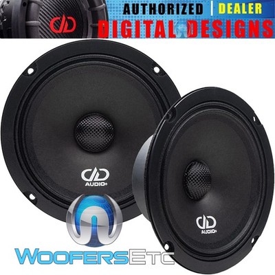PAIR 100 WATTS RMS 200 MAX 6.5'' VOICE OPTIMIZED PRO AUDIO MIDRANGE CAR SPEAKERS