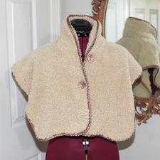 PORCA Boutique Style Shearling W Brown W/ White Dot Size M