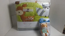 Lambs & Ivy 3 pc Crib Set NEW Friendly Forrest  Collection Plus Bonus Happy Paci