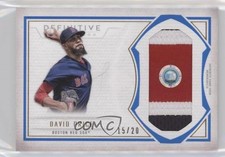 2019 Topps Definitive Collection Jumbo Relic Blue 15/20 David Price 5jz