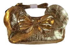 NWT!  Disney Bioworld Minnie Mouse Gold Metallic Animal Print Shoulder Bag