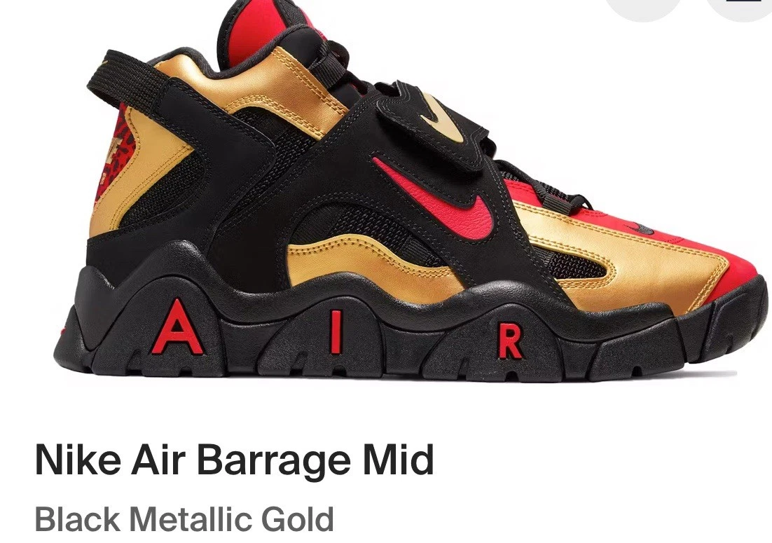 Nike Air Barrage Mid Metallic Gold for Sale | Authenticity