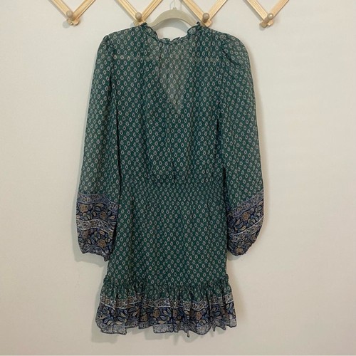 Veronica Beard Destiny Dress in Green Floral Print size 6 - Picture 10 of 12
