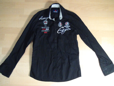 CIPO & BAXX Herren  Hemd denim brand Gr.  M schwarz mit Stickerei