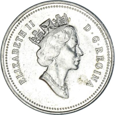 Canada 5 Cents Coin | Queen Elizabeth II | Beaver | Maple Leave