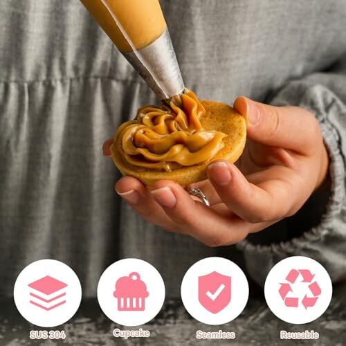 3 PCS 1M Cake Piping Nozzle Tips Stainless Steel Large Piping Tips Cake Decor... - Picture 3 of 7