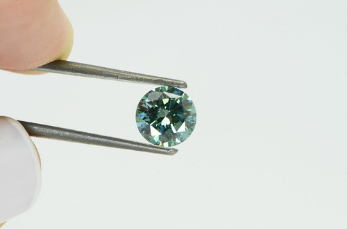 Fancy Blue Diamond Loose Round Shape 1.14 Carat VS2 Natural Enhanced Polished - Picture 6 of 9