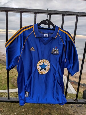 Newcastle United FC 1998/99 vintage jersey shirt away blue Adidas