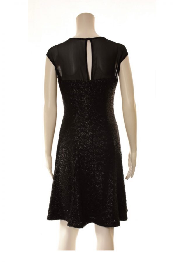 CALVIN KLEIN sleeveless solid black sequin dress … - image 2