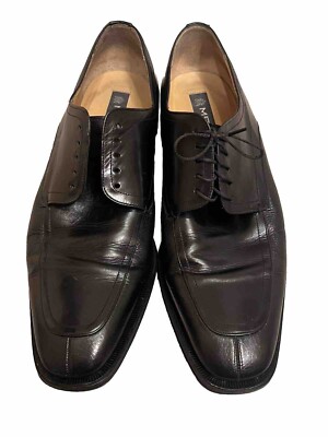 Mezlan Noci 10.5 W Black Derby Style Lace Up Men's Shoes Made In Spain