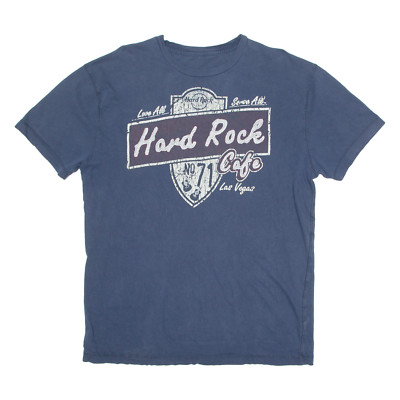 HARD ROCK CAFE Las Vegas Herren T-Shirt Blau Rundhals M