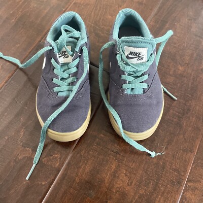 Nike SB Check Solar Gray Blue/Teal Canvas Skateboard Sneaker Shoes 10.5C | eBay