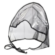 Premium Waterproof Black Rain Bonnet Hat with Full Cut Visor Netting Stay Dry
