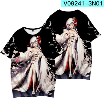 Azur Lane Cosplay Men Women 3D Basic Short Sleeve T shirt Casual Tee Y46