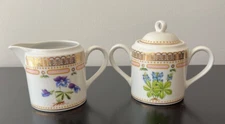 Georges Briard Private VICTORIAN GARDENS Sugar Bowl & Creamer FLORAL Potpourri