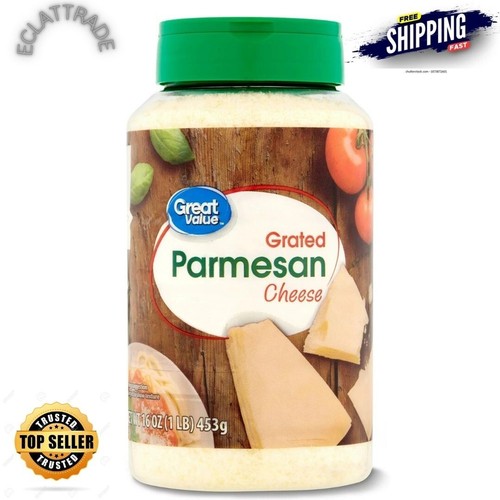 Great Value Grated Parmesan Cheese GlutenFree 16 Oz, Free Fast