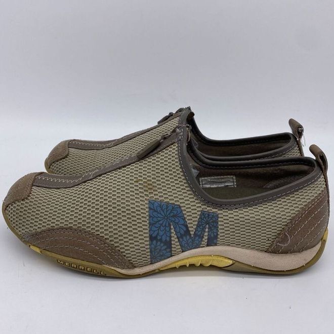 Scarpe Merrell donna 7 marroni Barrado cerniera passeggio escursionismo slip on outdoor donna