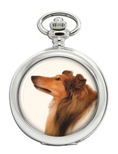 Rough Collie Pocket Watch