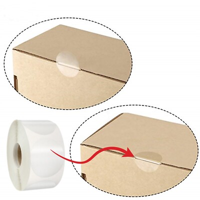 Klebepunkte Transparent Aufkleber 1000 St 3cm für Verpackung Kreis Verschluss