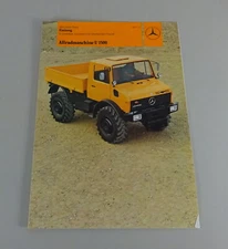 Brochure/brochure Mercedes-Benz Unimog 425.141 U1500 status 04/1980