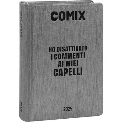 Agenda COMIX 2025 Giornaliera - Formato 9x12,5 Cm, Nero, Con Matita Inclusa - Foto 2