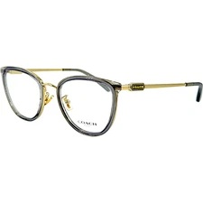 Coach HC5146 Womens Metal Eyeglass Frame 9417 Shiny Light Gold Transpare 52-20