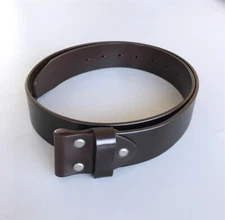 Dark Coffee Color Genuine Leather Belt Cut to Size Multi Length Size Choices