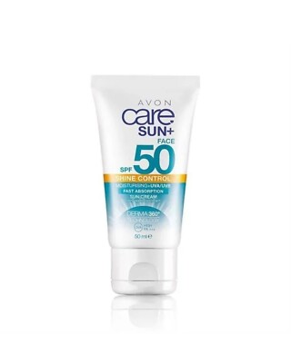 Avon Care Sun + Shine Control feuchtigkeitsspendend + UVA/UVB Gesichtscreme LSF50 Neu verpackt 